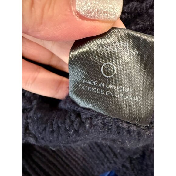 Nili Lotan Navy Blue Andrina Cable knit Sweater - Size S - Picture 4 of 6